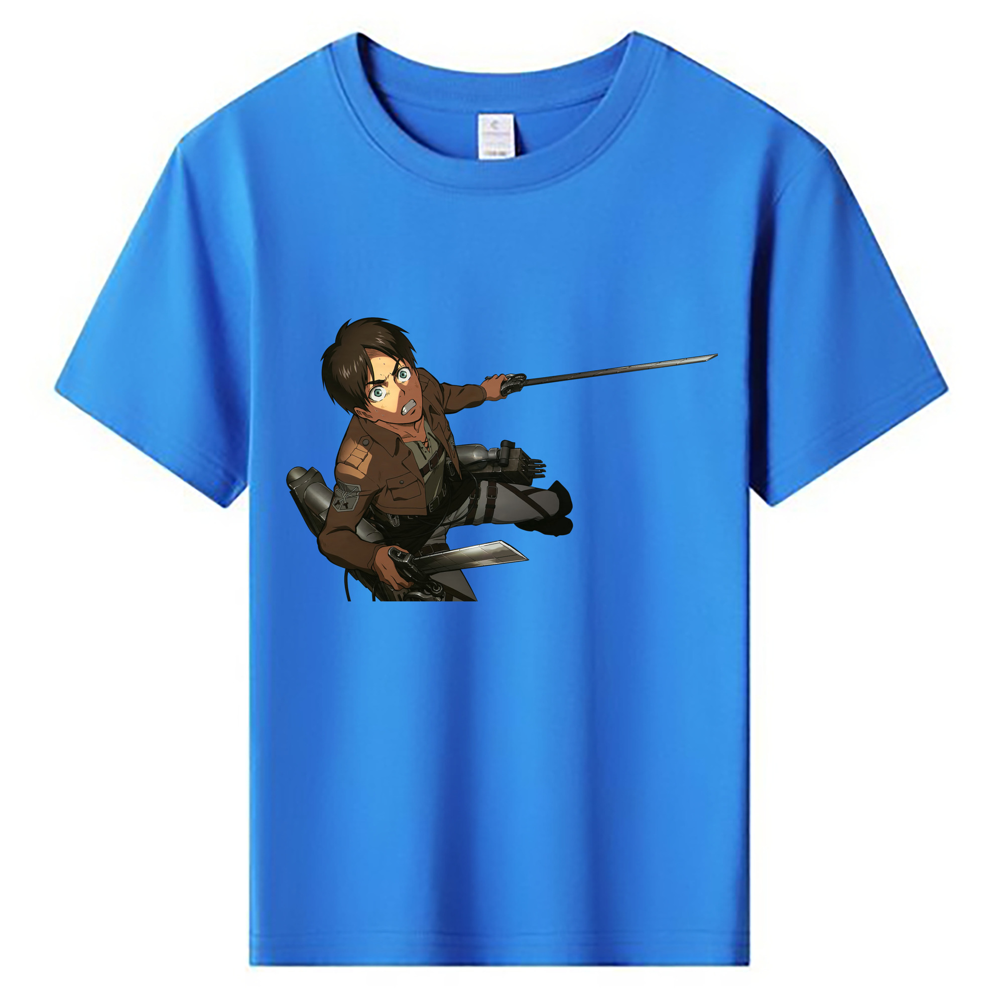 （画像用） 進撃の巨人 エレン･イェーガー Attack on Titan Eren Jäger 綿100％キッズTシャツ（フロントプリント）